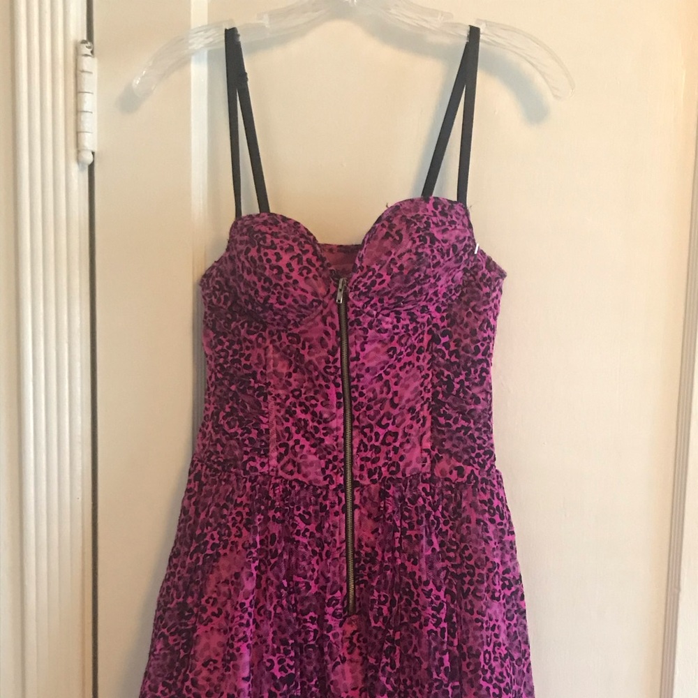 Betsey Johnson Pink Cheetah Party Dress